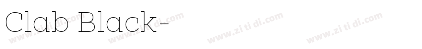 Clab Black字体转换